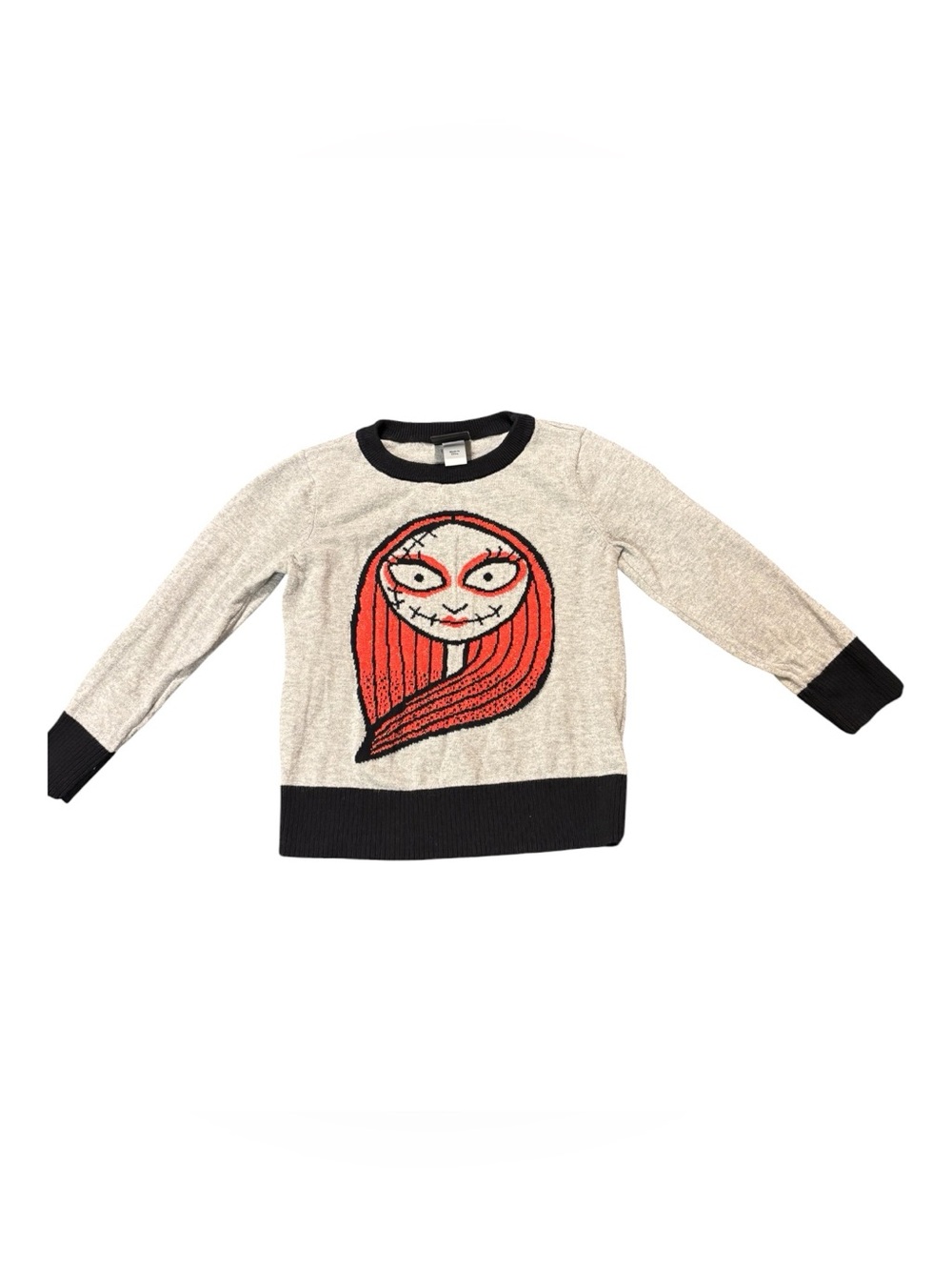 Disney Light Gray Sweater with Sally from The Nightmare Before Christmas